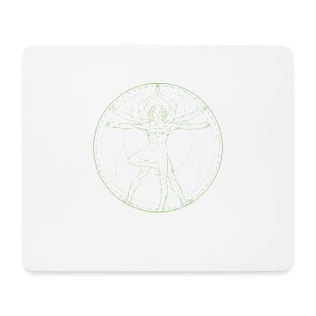 Homme de Vitruve yoga Leonardo Da Vinci - Tapis de souris (format paysage) - blanc - Devant