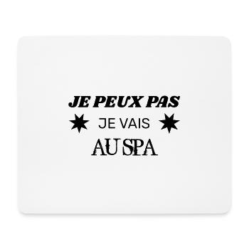 je peux pas je vais au spa cadeau noel t-shirt - Tapis de souris (format paysage) - blanc - Devant