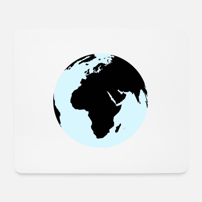 Weltkarte - Erdkunde - Planet - Mousepad (Querformat) - Weiß
