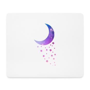 Halbmond mit Sternen Galaxie Geschenk - Mousepad (Querformat) - Weiß - Vorne