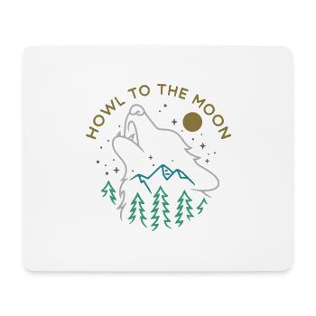 Camping with wolf in the forest nature gift - Mouse Pad (horizontal) - white - Front