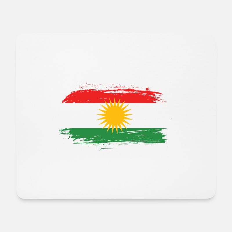 Kurdistan Flag - Mouse Pad (horizontal) - white