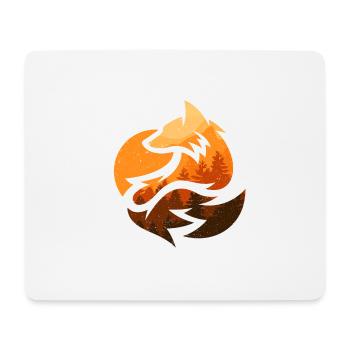 Fuchs Tierdesign Geschenke - Mousepad (Querformat) - Weiß - Vorne