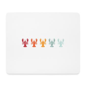 Hummer Krabbe Meer Krebs Geschenk Tier Koch retro - Mousepad (Querformat) - Weiß - Vorne