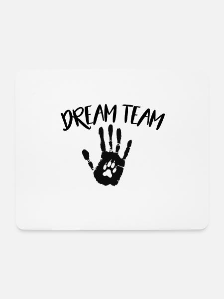 Dream Team Hunde Hundeliebe Dog Doglover Shirt - Mousepad (Querformat) - Weiß