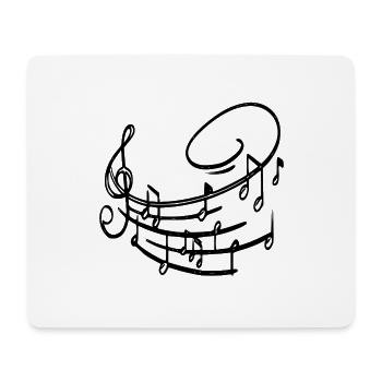 Music notes black peppy - Mouse Pad (horizontal) - white - Front