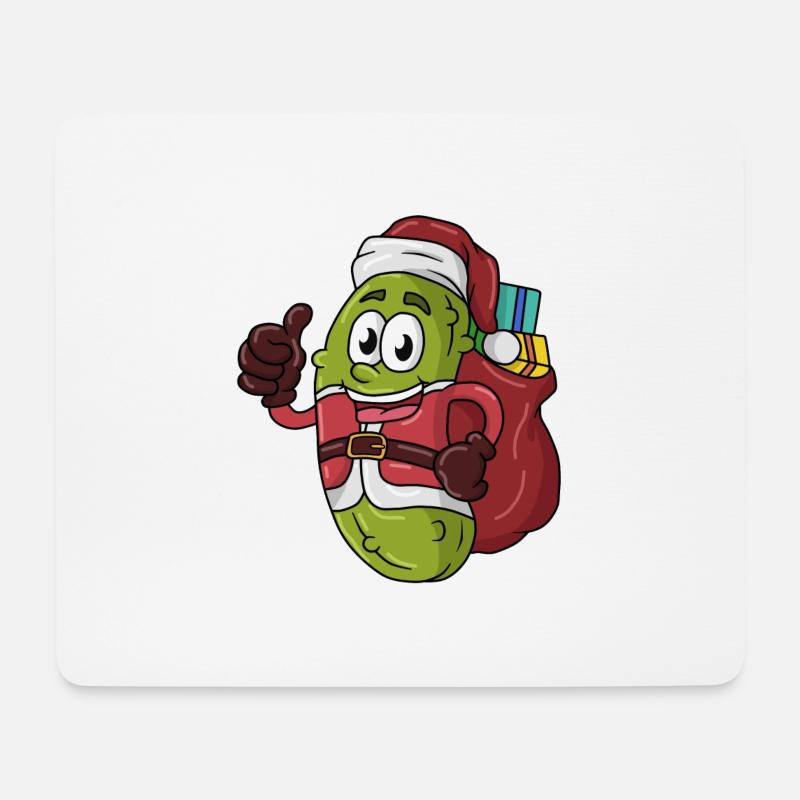 Frohe Weihnachten Merry Christmas Weihnachts Gurke - Mousepad (Querformat) - Weiß