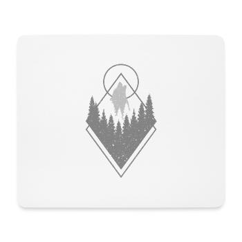 Loup dans la forêt - Tapis de souris (format paysage) - blanc - Devant