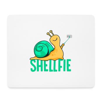 Sweet snail with shelfie stick shelfie snail - Mouse Pad (horizontal) - white - Front