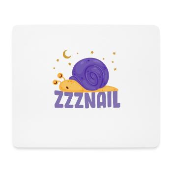 Schlafende Schneckke ZZZSnail (Snail) - Mousepad (Querformat) - Weiß - Vorne