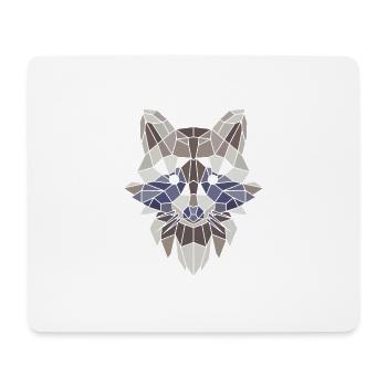 Polygon Art Geometric Raccoon Gift - Mouse Pad (horizontal) - white - Front