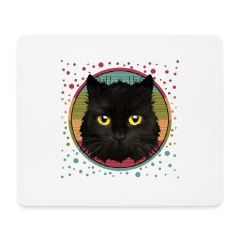 Chat - Tapis de souris (format paysage) - blanc - Devant