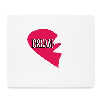 Dream Team Herz - Tapis de souris (format paysage) - blanc - Devant