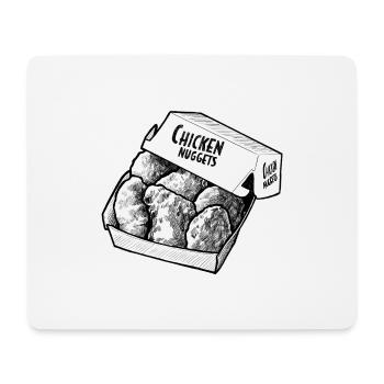 Hühnernuggets Zeichnung - Mousepad (Querformat) - Weiß - Vorne