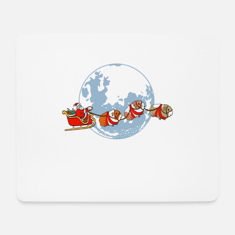 "Frohe WeihnachtMond" Hohohoho Weihnachtshemd - Mousepad (Querformat) - Weiß