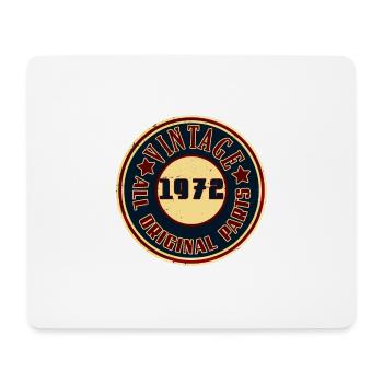 Vintage 1972 anniversaire RETRO - Tapis de souris (format paysage) - blanc - Devant