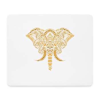Elefant Mandala Orange Gold Yoga Chakra Geschenk - Mousepad (Querformat) - Weiß - Vorne