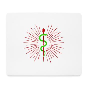 Symbol Asklepiosstab Doktor Geschenkidee - Mousepad (Querformat) - Weiß - Vorne