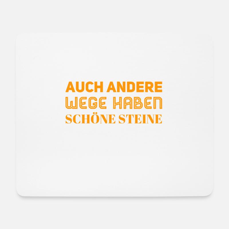 ich will andere Steine auf meinem Weg - Mousepad (Querformat) - Weiß
