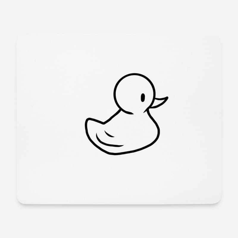 Badeente Ente Quietscheente Entchen Geschenkidee - Mousepad (Querformat) - Weiß