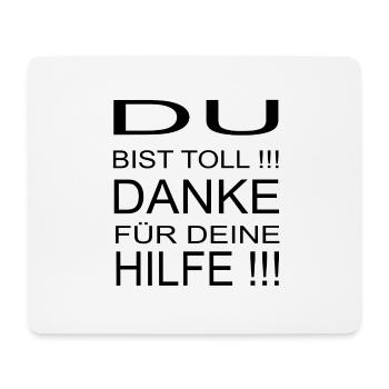 Danke für deine Hilfe Corona Mundschutz Abstand - Mousepad (Querformat) - Weiß - Vorne