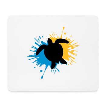 Blob of drops of turtle - Mouse Pad (horizontal) - white - Front