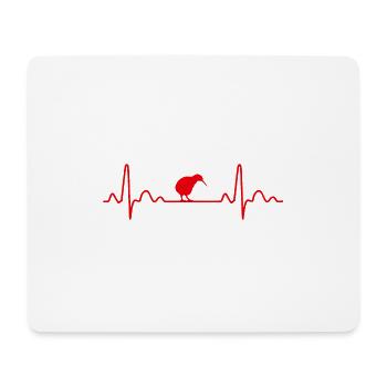 Heartbeat Kiwi Bird New Zealand Funny Gift - Tapis de souris (format paysage) - blanc - Devant