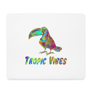Tropic Vibes | tropisch Karibik Urlaub Tukan Vogel - Mousepad (Querformat) - Weiß - Vorne