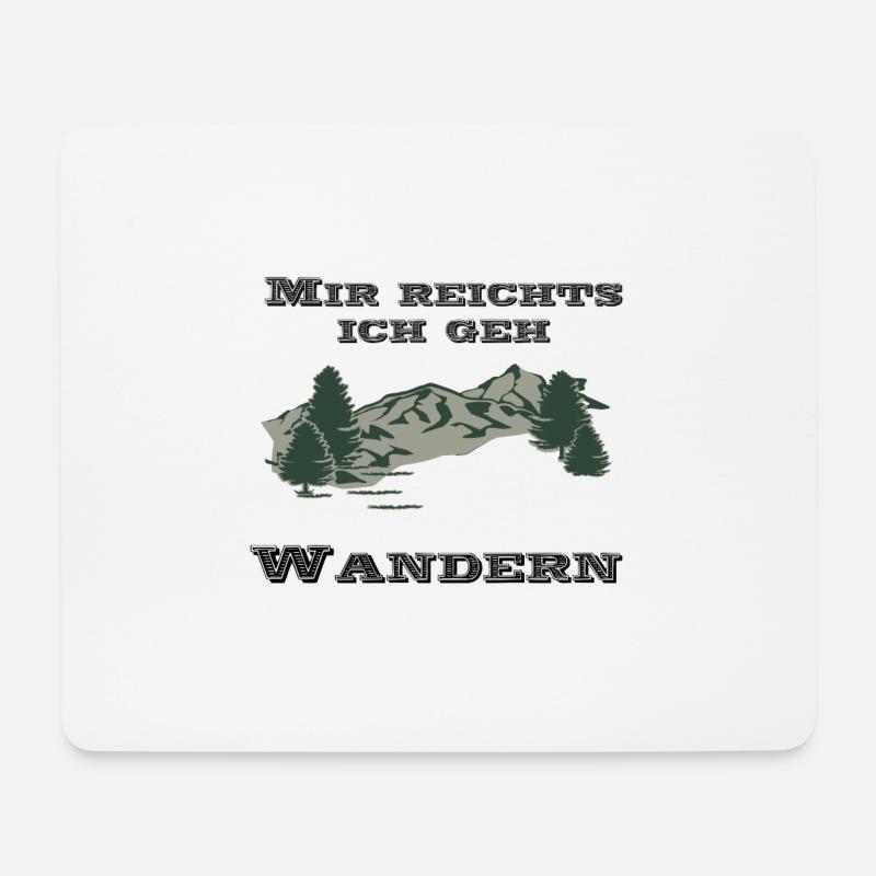 mir reichts ich geh wandern black - Mousepad (Querformat) - Weiß
