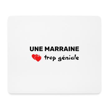 tshirt marraine trop géniale cadeau noel - Tapis de souris (format paysage) - blanc - Devant