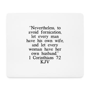 1 Corinthians 7:2 KJV - Mouse Pad (horizontal) - white - Front