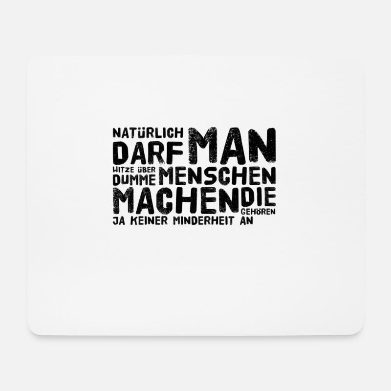 Witze über dumme Menschen - Mousepad (Querformat) - Weiß