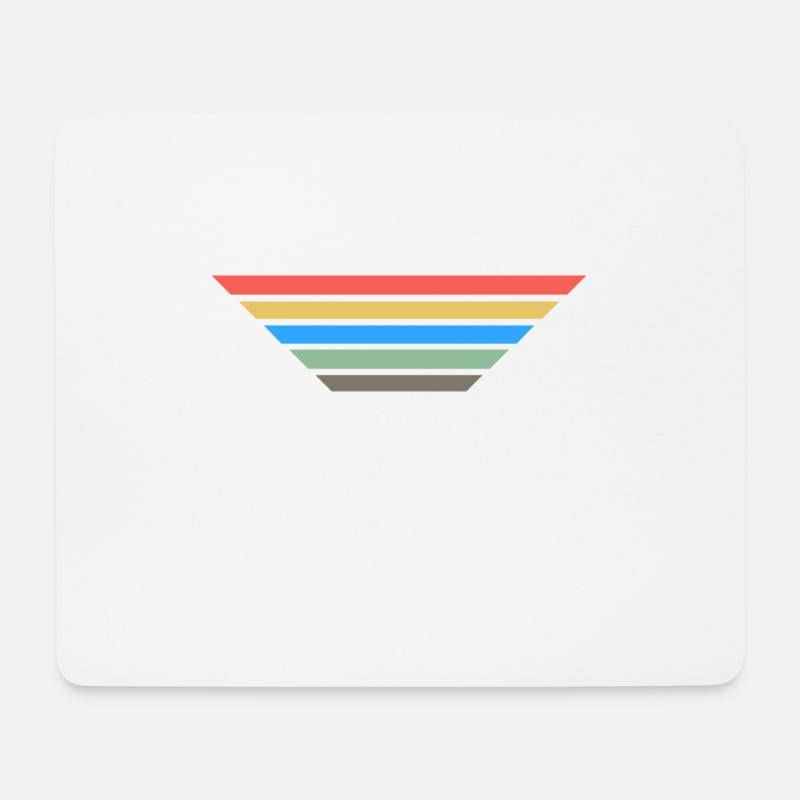 Bunte Balken Streifen Dein Text Geschenk - Mousepad (Querformat) - Weiß