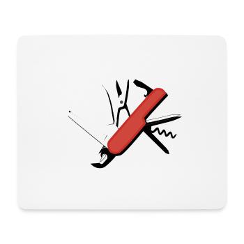 couteau de poche - Tapis de souris (format paysage) - blanc - Devant