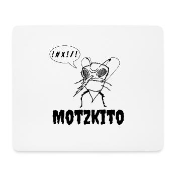Motzkito Funshirt motzende Mücke schimpfen Moskito - Mousepad (Querformat) - Weiß - Vorne