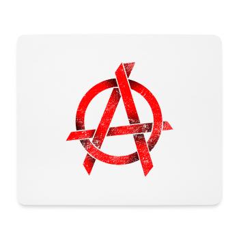 Rotes Anarchie Zeichen Fuck the System Punk Logo - Mousepad (Querformat) - Weiß - Vorne