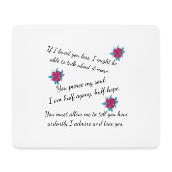 Les plus belles citations d'amour - Tapis de souris (format paysage) - blanc - Devant