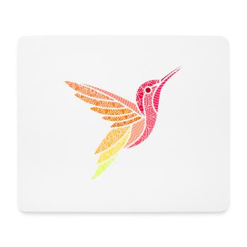 Kolibri Vogel Tier Mandala Vögel Design Kunst - Mousepad (Querformat) - Weiß - Vorne