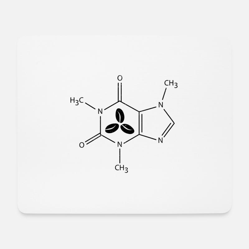 Kaffee Koffein Chemische Formel - Mousepad (Querformat) - Weiß