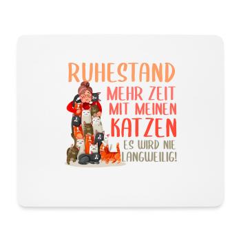 Rente Ruhestand Pension mit Katzen Kätzchen - Mousepad (Querformat) - Weiß - Vorne