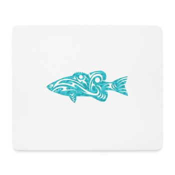 Maori Fish Polynesian Tribal Tattoo Gift - Mouse Pad (horizontal) - white - Front