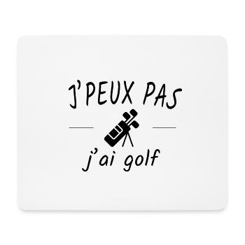 je peux pas j'ai golf - Tapis de souris (format paysage) - blanc - Devant