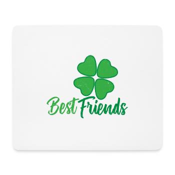 Friendship Best Friends Trèfle à quatre feuilles - Tapis de souris (format paysage) - blanc - Devant