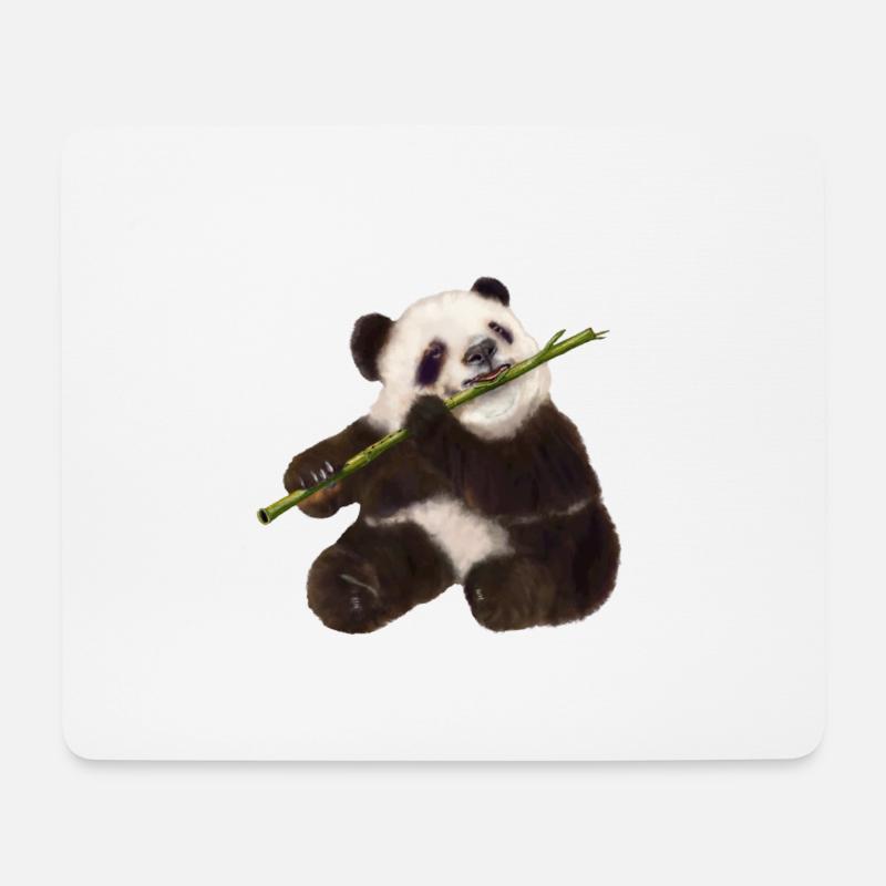 Paddy Panda - Tapis de souris (format paysage) - blanc