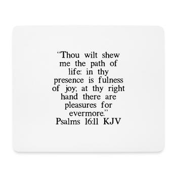 Psalmen 16:11 King James Version - Mousepad (Querformat) - Weiß - Vorne