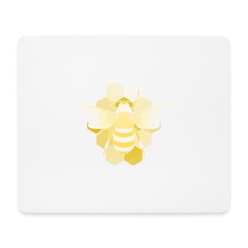 Abeille jaune sur abeille apiculteur - Tapis de souris (format paysage) - blanc - Devant