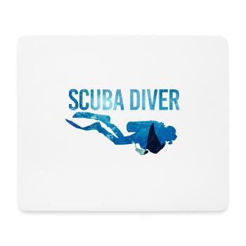 Double Exposure Tauchen Scuba Diver Geschenkidee - Mousepad (Querformat) - Weiß - Vorne