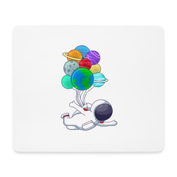 Cosmonaute astronaute sur la planète Ballon ballon - Tapis de souris (format paysage) - blanc - Devant