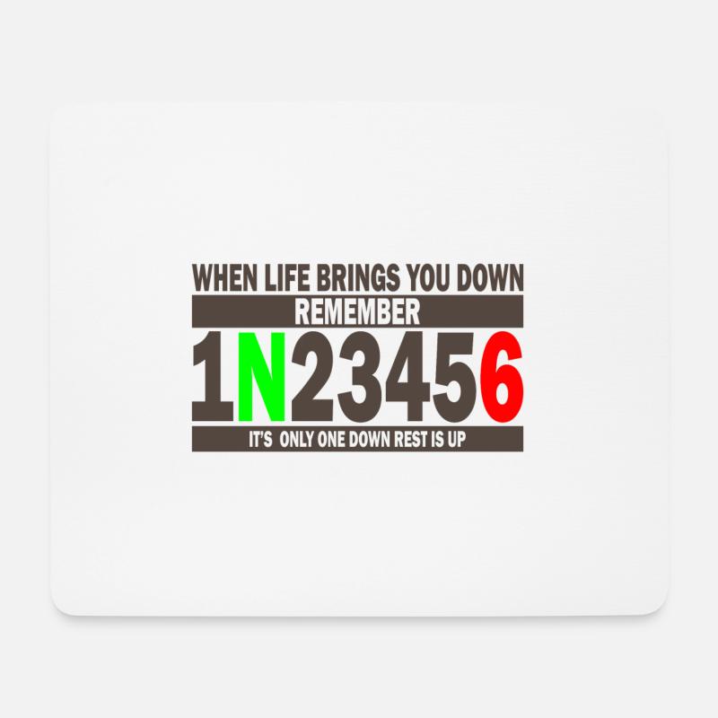 When life brings you down remember Motorrad Bahn - Mousepad (Querformat) - Weiß