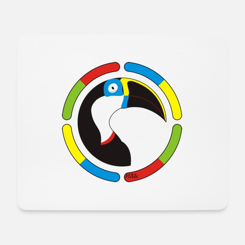 Amazonas-Tukan - 1 - Mousepad (Querformat) - Weiß